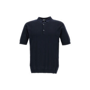 JOHN SMEDLEY Blue Cotton Polo T-Shirt